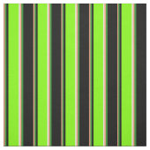 Zalm, Forest Green, Black, Chartreuse & White Stof (Swatch)