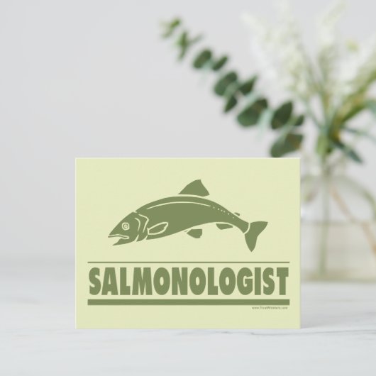 Zalm Gevist Briefkaart (Staand voorkant)