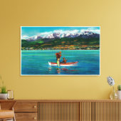 Zalm Gevist in Port Angeles Harbour Canvas Afdruk (Insitu (Woonkamer))