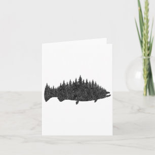 Zalm Gevist - King Salmon Fisherman Gift Kaart