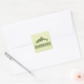 Zalm Gevist Vierkante Sticker (Envelop)