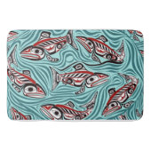 Zalm Haida Art Spirit Pacific Northwest Native Badmat (Voorkant)