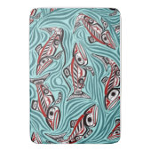 Zalm Haida Art Spirit Pacific Northwest Native Badmat (Voorkant Verticaal)