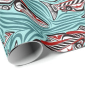 Zalm Haida Art Spirit Pacific Northwest Native Cadeaupapier (Rol Hoek)