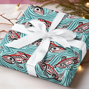Zalm Haida Art Spirit Pacific Northwest Native Cadeaupapier