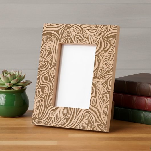 Zalm Haida Art Spirit Pacific Northwest Native Gegraveerde Lijstjes