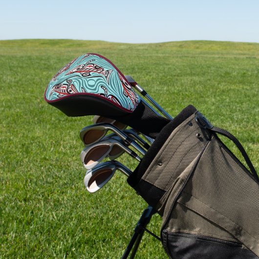 Zalm Haida Art Spirit Pacific Northwest Native Golfheadcover (Insitu)