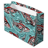 Zalm Haida Art Spirit Pacific Northwest Native Groot Cadeauzakje (Achterkant Gekanteld)