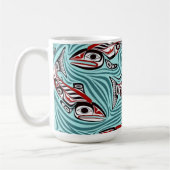 Zalm Haida Art Spirit Pacific Northwest Native Koffiemok (Links)