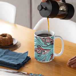 Zalm Haida Art Spirit Pacific Northwest Native Koffiemok