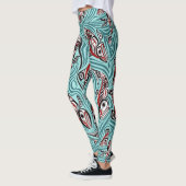 Zalm Haida Art Spirit Pacific Northwest Native Leggings (Links)