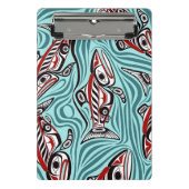 Zalm Haida Art Spirit Pacific Northwest Native Mini Klembord (Voorkant)