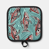 Zalm Haida Art Spirit Pacific Northwest Native Pannenlap (Voorkant)