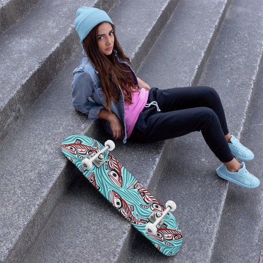 Zalm Haida Art Spirit Pacific Northwest Native Persoonlijk Skateboard
