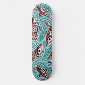 Zalm Haida Art Spirit Pacific Northwest Native Persoonlijk Skateboard (Voorkant)