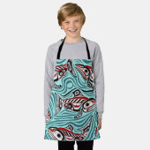 Zalm Haida Art Spirit Pacific Northwest Native Schort (Gedragen)