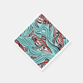 Zalm Haida Art Spirit Pacific Northwest Native Servet (Hoek)