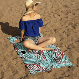 Zalm Haida Art Spirit Pacific Northwest Native Strandlaken