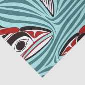 Zalm Haida Art Spirit Pacific Northwest Native Tissuepapier (Detail)