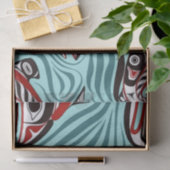 Zalm Haida Art Spirit Pacific Northwest Native Tissuepapier (Geschenk)