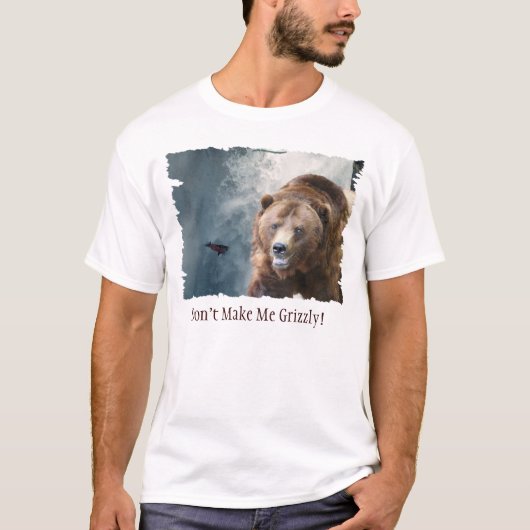 Zalm Herfsten & Grizzly Beer Funny Wildlife T-shir T-shirt (Voorkant)