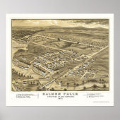 Zalm-Herfsten, NH Panoramic Map - 1877 Poster (Voorkant)