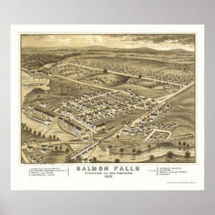 Zalm-Herfsten, NH Panoramic Map - 1877 Poster