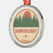 Zalm-Huckleberry Wilderness Metalen Ornament (Links)