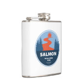 Zalm in het wild en de Schilderachtig rivier de Id Heupfles (Rechts)