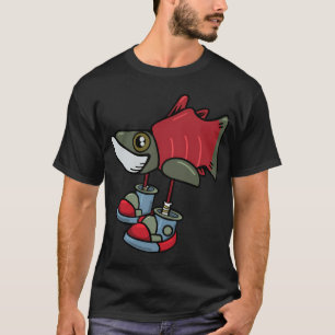 Zalm in Sportschoenen T-shirt