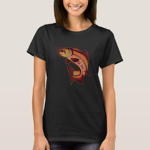 Zalm Inheemse Amerikaanse Indiaanse Totem Noordwes T-shirt