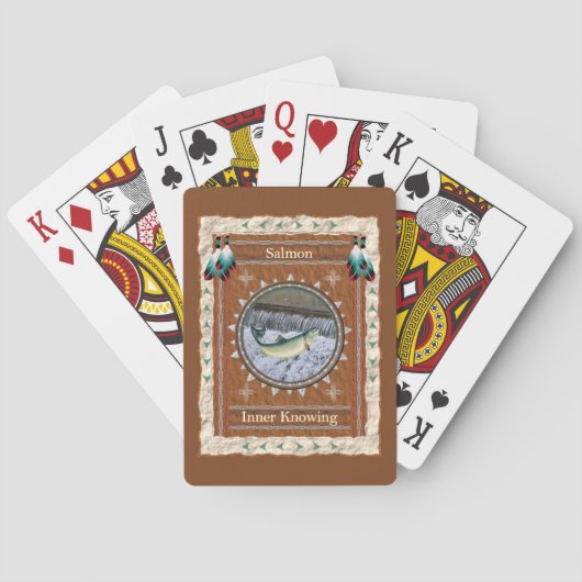 Zalm Innerlijke Kennis Energie Pokerkaarten (Achterkant)