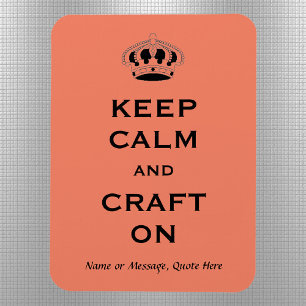 Zalm Kleur Craft Quote 3x4-in Flexibele Magneet