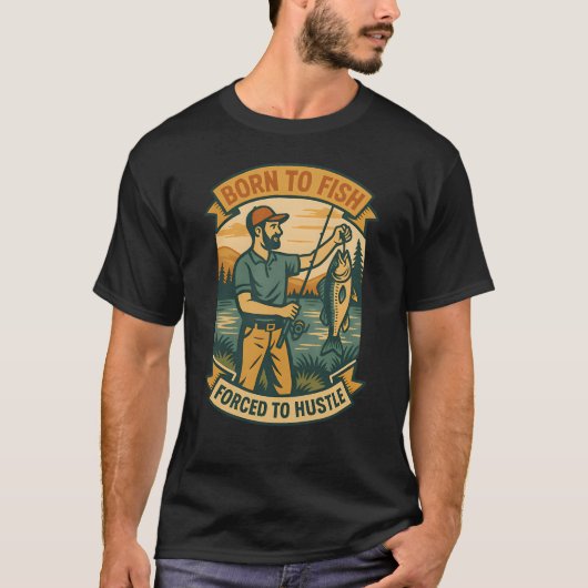 Zalm Meer Forel Retro Design T-shirt (Voorkant)