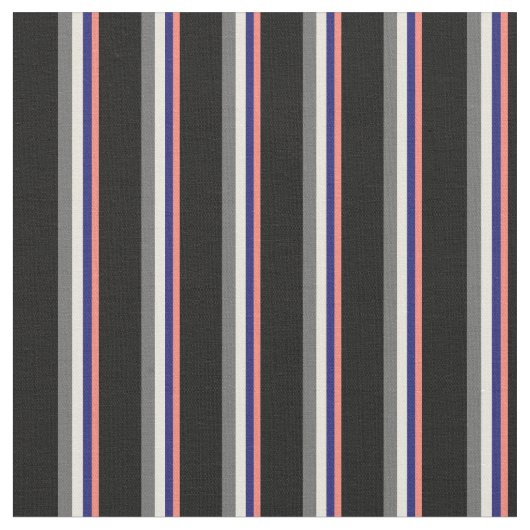 Zalm, Midnight Blue, Beige, Dim Grey & Black Stof (Close Up)
