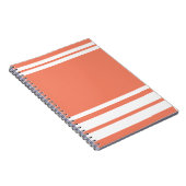 Zalm: Moderne lijnen in wit Notitieboek (Rechterzijde)