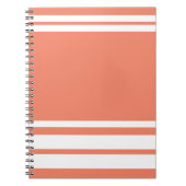 Zalm: Moderne lijnen in wit Notitieboek (Voorkant)