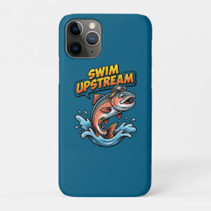 Zalm Motivatie Zwem Stroomopwaarts Case-Mate iPhone Case
