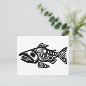 Zalm Native Amerikaans Ontwerp Briefkaart (Staand voorkant)