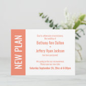 Zalm nieuw plan, uitgestelde bruiloft update Kaart (Staand voorkant)