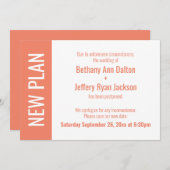 Zalm nieuw plan, uitgestelde bruiloft update Kaart (Voorkant / Achterkant)