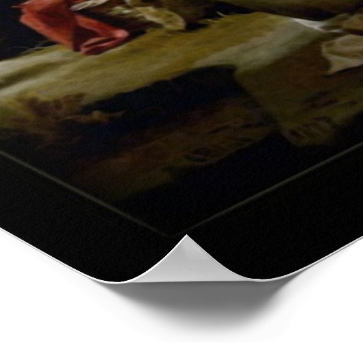 Zalm op de berg poster (Hoek)