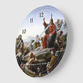 Zalm op de berg, religieus schilderij grote klok (Hoek)