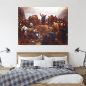 Zalm op de Mount Canvas Afdruk (Insitu (Slaapkamer))