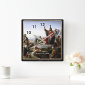 Zalm op de Mount, mooi kunstschilderij Vierkante Klok (Huis)