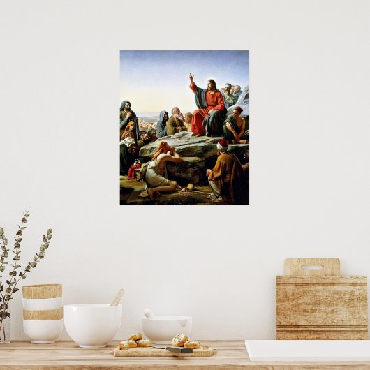 Zalm op de Mount Poster (Keuken)