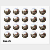 Zalm op de Mount Ronde Sticker (Vel)