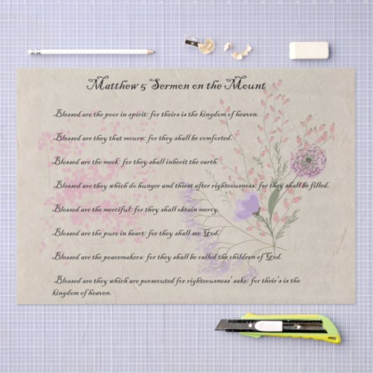 Zalm op het Mount Wildflower-document Tissuepapier (Craft)