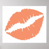 Zalm Oranje Lippenstift Poster (Voorkant)