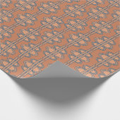 Zalm ovale kettingen cadeaupapier (Hoek)